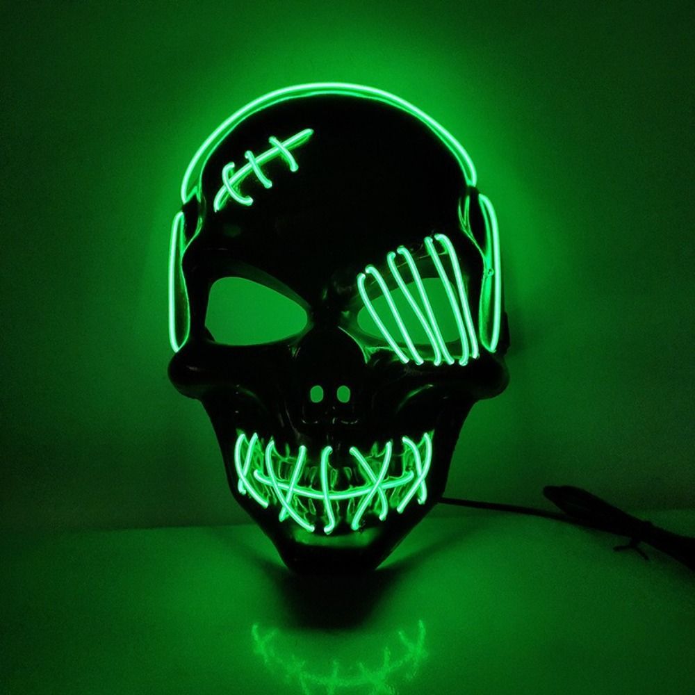 Led Purge Mask Halloween - Gotik Cadılar Bayramı Kafatası Parlayan Maske