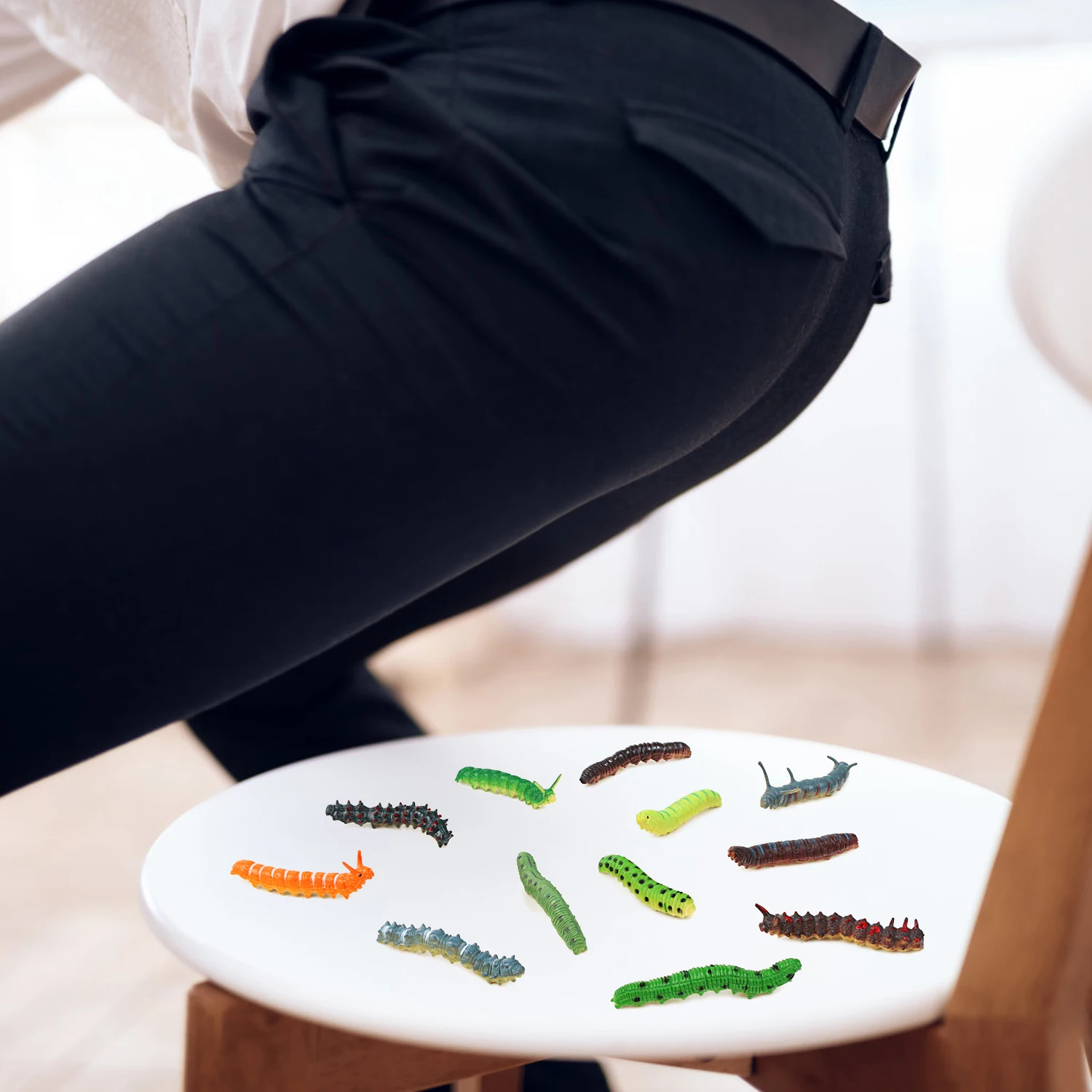 Prank Toys - 12 adet Böcek Modelleri Tırtıl Şaka
