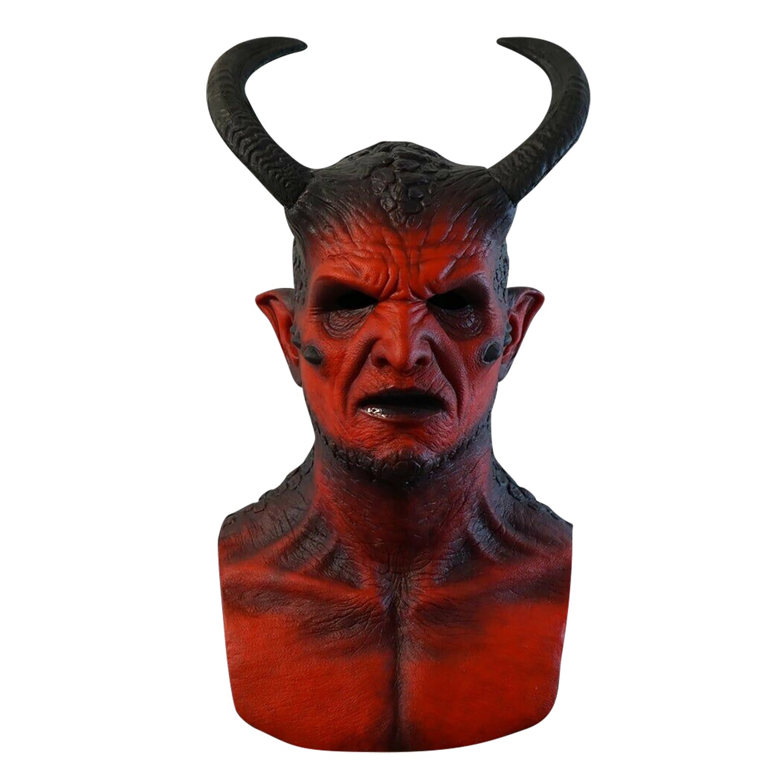 Prank Toys - Kari-iblis lateks maske şeytan gerçekçi şaka