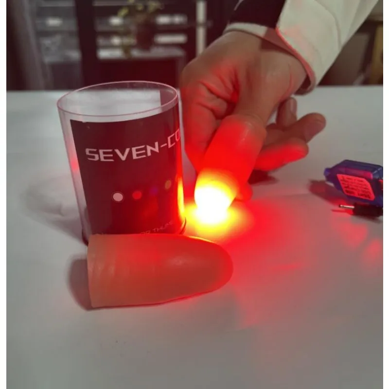 Süper Hafif Yedi Renk LED Işık - Thumb Tip Magic Trick Set incelemesi ve fiyatı
