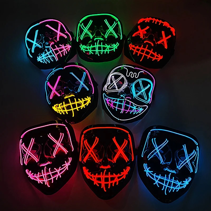 Kablosuz Neon LED Purge Maskes - Led Purge Mask Halloween incelemesi ve fiyatı