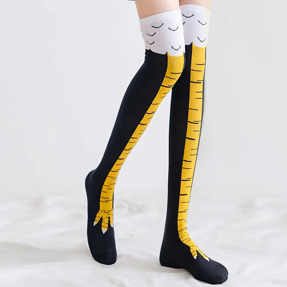 1/2/5 Çift Kadın Diz Üstü Çora - Funny Chicken Leg Socks incelemesi ve fiyatı
