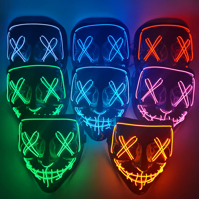 1P korkunç cadılar bayramı Col - Led Purge Mask Halloween incelemesi ve fiyatı