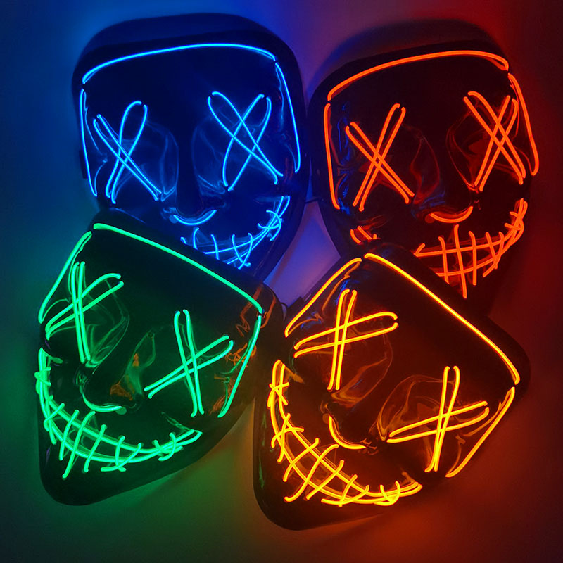 1P korkunç cadılar bayramı Col - Led Purge Mask Halloween incelemesi ve fiyatı