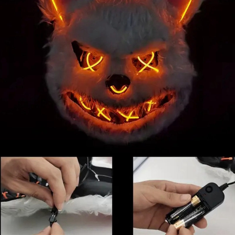 Tavşan Maskesi Masquerade LED  - Led Purge Mask Halloween incelemesi ve fiyatı