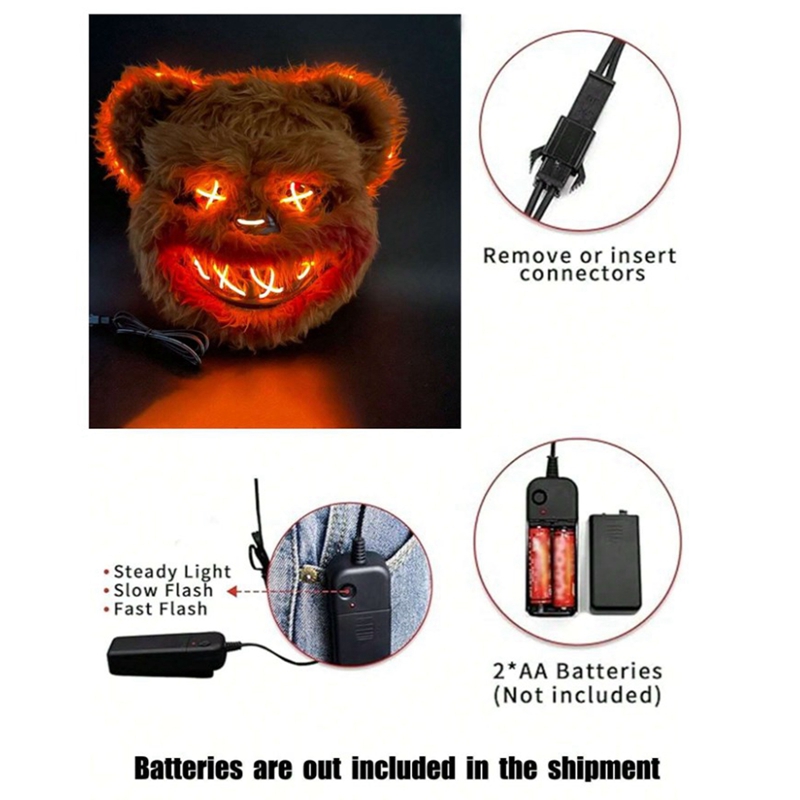 Tavşan Maskesi Masquerade LED  - Led Purge Mask Halloween incelemesi ve fiyatı